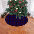 Blue Background Home Modern Tartan Tree Skirt Christmas