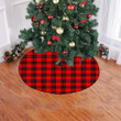 Red And Black Wemyss Modern Tartan Tree Skirt Christmas