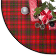 Red Background Macdougall Modern Tartan Tree Skirt Christmas