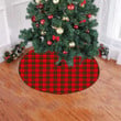 Lovely Red Grant Modern Tartan Tree Skirt Christmas