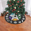 Beautiful Star Pattern Pagan Christmas Tree Skirt