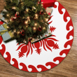 Special Tree Skirt Red And White Hawaiian Quilt Pattern Pineapple Dance