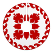 Nice Hawaiian Quilt Pattern Hibiscus Tree Skirt Red White