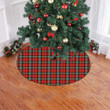 Red Background Kerr Ancient Tartan Tree Skirt Christmas