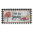 Cool Wooden Rectangle Door Sign Home Decor Fall For Jesus