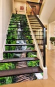 Amazing Mountain River Wood Bridge Stair Stickers Stair Decals Home Decor