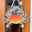 Marine Life Of Crab Wooden Custom Door Sign Home Decor