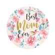 Best Mom Ever Floral Wooden Circle Door Sign Home Decor