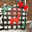 Reindeer On Plaque Backing Wooden Custom Door Sign Home Decor