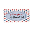 America The Beautiful Colorful Dots Wooden Rectangle Door Sign Home Decor