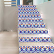 Blue And Red Texture Stair Stickers Stair Decals Home Decor