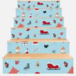 Snowman Candy Cane Stock On Blue Stair Stickers Stair Decals Home Decor