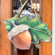 Acorn And Green Leaf Wooden Custom Door Sign Home Decor
