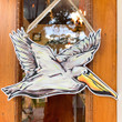 Pelican Flying Bird Species Wooden Custom Door Sign Home Decor