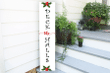 Holly Pattern Deck The Halls Wooden Rectangle Door Sign Home Decor