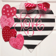 Pretty Wooden Custom Door Sign Home Decor Valentines Heart With Four Hearts