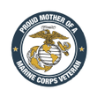 Proud Mother Of A Marine Corps Veteran Wooden Circle Door Sign Home Decor