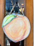 Peach Sweet Fruit Wooden Custom Door Sign Home Decor