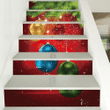 Christmas Colorful Ball Pattern Stair Stickers Stair Decals Home Decor