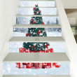 Christmas Tree And Gift Pattern Stair Stickers Stair Decals Home Decor