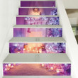 Christmas Night Candle Pattern Stair Stickers Stair Decals Home Decor
