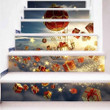 Christmas Gift Pattern Stair Stickers Stair Decals Home Decor