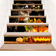 Scared Pumpkin Face Pattern Stair Stickers Stair Decals Home Decor