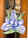 The Beauty Of Purple Iris Wooden Custom Door Sign Home Decor