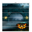 Scared Pumpkin Face And Spiders At Night Stair Stickers Stair Decals Home Decor