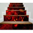 Scared Red Pumpkin Pattern Stair Stickers Stair Decals Home Decor