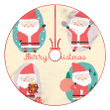 Merry Christmas Santa Claus Character And Gifts Isolated Pattern Christmas Tree Skirt Home Decor