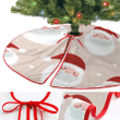 Santa Claus In Medical Face Mask And Chritmas Snowball Christmas Tree Skirt Home Decor