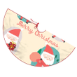 Merry Christmas Santa Claus Character And Gifts Isolated Pattern Christmas Tree Skirt Home Decor