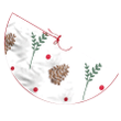 Minimalism Theme With Holly Red Berries Pine Cone And Greenery Christmas Tree Skirt Home Decor