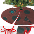 Retro Christmas Ornaments Ball And Bird In Pink Christmas Tree Skirt Home Decor