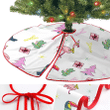 Christmas Trees Flamingos Toucans With Presents. Christmas Tree Skirt Home Decor