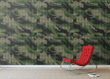 Knitted Camouflage Green Winter Christmas Style Wallpaper Wall Mural Home Decor