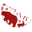 Red Checkered Woodland Winter Forest Animals And Snowflakes Christmas Tree Skirt Home Decor