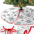 Ideal Icing Christmas Snoflakes On White Background Christmas Tree Skirt Home Decor