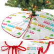 Multicolored Trains Toy And Green Trees Pattern Christmas Tree Skirt Home Decor