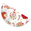 Cute Cats And Star In Cartoon Style Christmas Tree Skirt Home Decor
