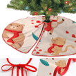 Merry Christmas Bears With Different Animals Christmas Tree Skirt Home Decor
