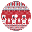 New Year's Christmas Pixel In Bears Christmas Tree Skirt Home Decor