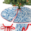 Camouflage Winter Christmas Blue Broken Triangles Christmas Tree Skirt Home Decor