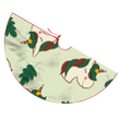 Retro Christmas With Baby Horse And Leaves Christmas Tree Skirt Home Decor
