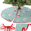 Cartoon Cats Christmas Decorations With Snow Christmas Tree Skirt Home Decor