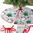 Christmas With Penguins And Text Be Joyful Christmas Tree Skirt Home Decor