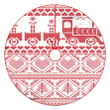 Inspired Pattern In Stitch With Gifts Gravy Train Tree And Heart Christmas Tree Skirt Home Decor