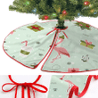 Christmas With Holiday Flamingo Gift Boxes And Coffee Christmas Tree Skirt Home Decor