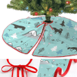 Polar Bear Wolf Mountain And Winter Forest Christmas Tree Skirt Home Decor
